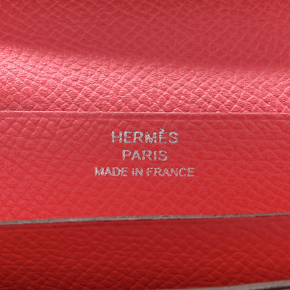 Hermes Epsom Bearn Gusset Wallet Rose Lipstick 6 of 15