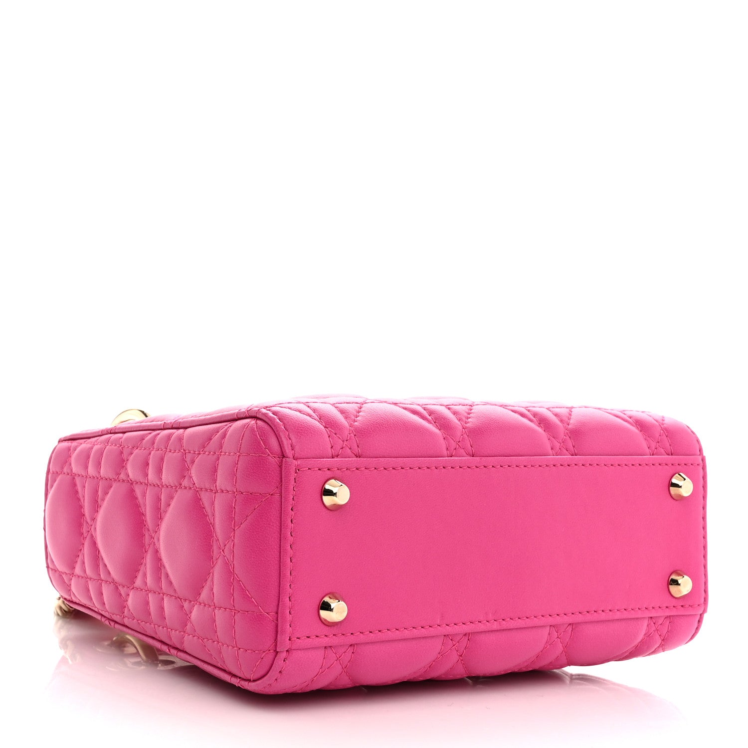 Christian Dior Lambskin Cannage Mini Lady Dior Fuchsia 4 of 8