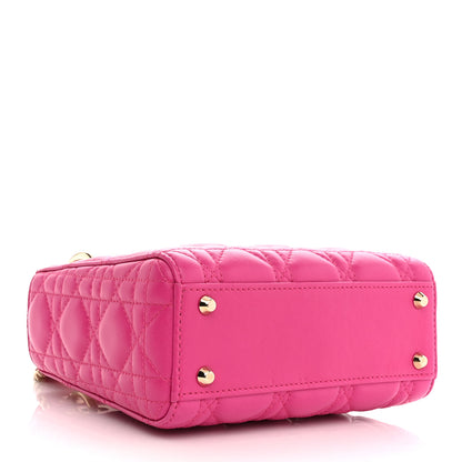 Christian Dior Lambskin Cannage Mini Lady Dior Fuchsia 4 of 8