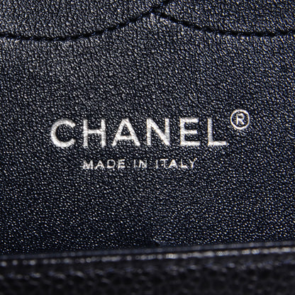 Chanel Caviar Quilted Jumbo Double Flap Navy Blue 7 of 9
