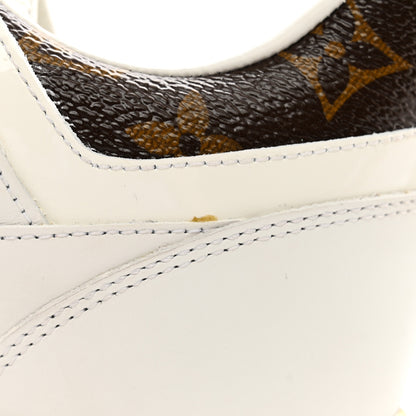 Louis Vuitton Calfskin Monogram Run Away Sneakers 37.5 White 14 of 17