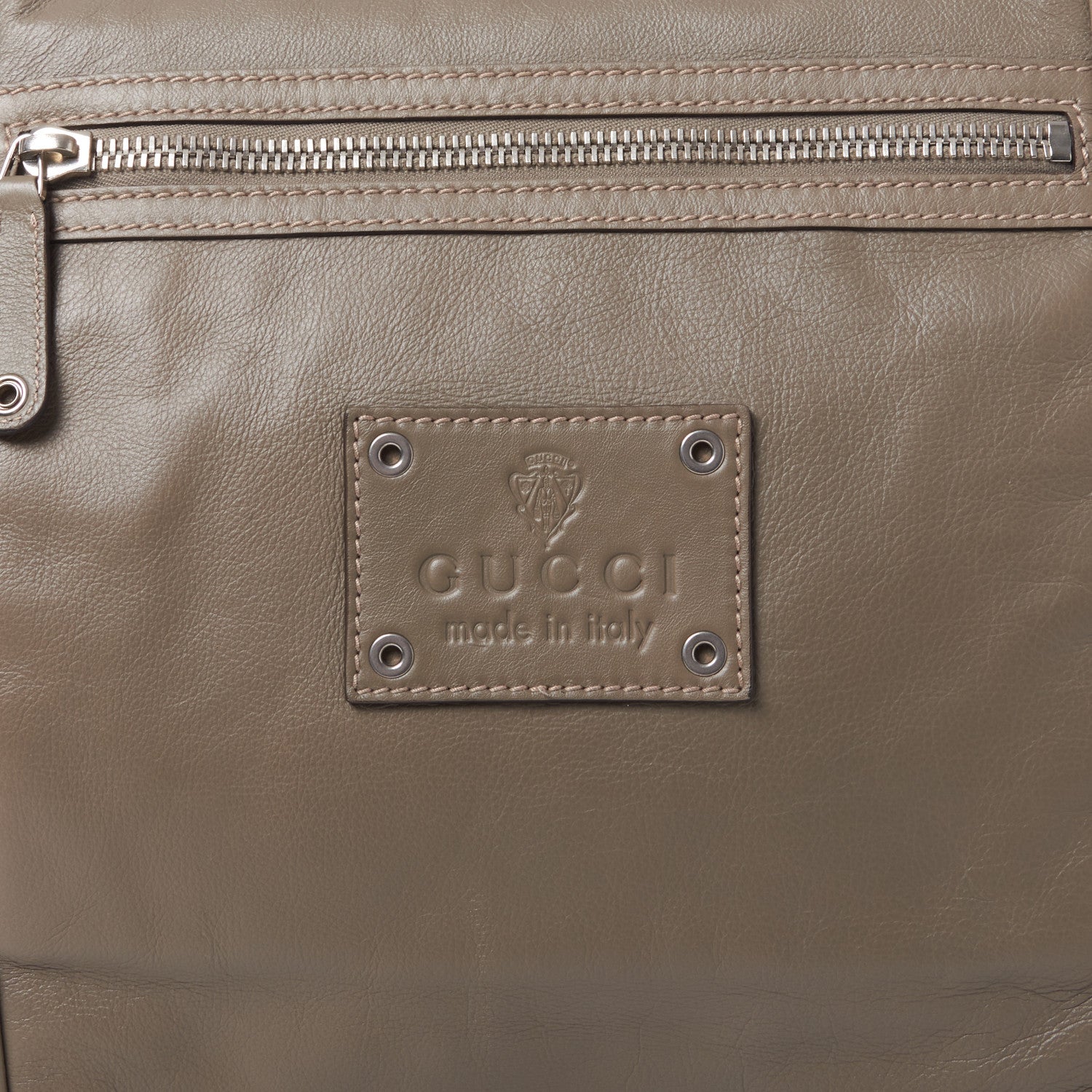 Gucci Calfskin Large Messenger Bag Grey 6 of 8