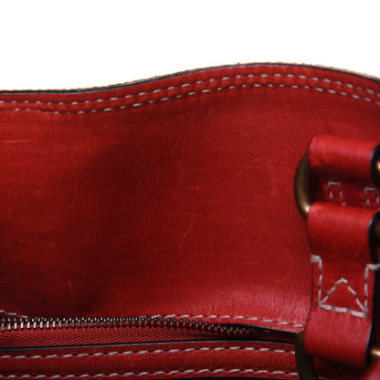 Burberry Canvas Mega Check Medium Ashby Hobo Cadmium Red 14 of 27