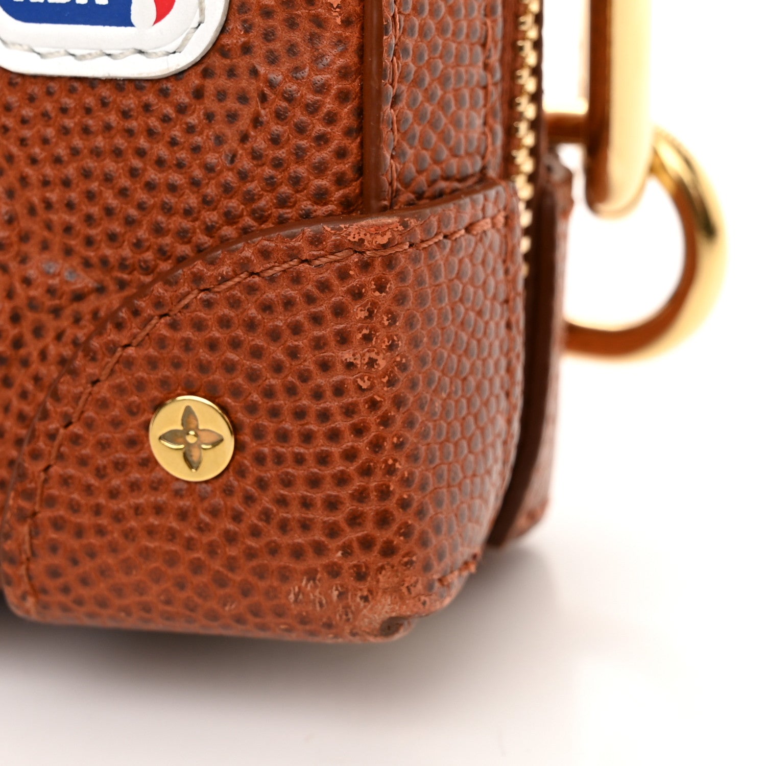 Louis Vuitton X NBA Monogram Embossed Ball Grain Cowhide Soft Trunk Wallet Brown 10 of 11
