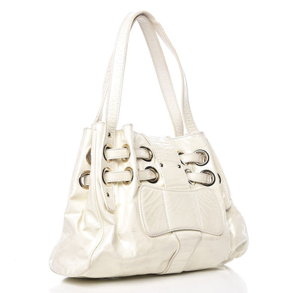Jimmy Choo Patent Riki Bag White 3 of 21