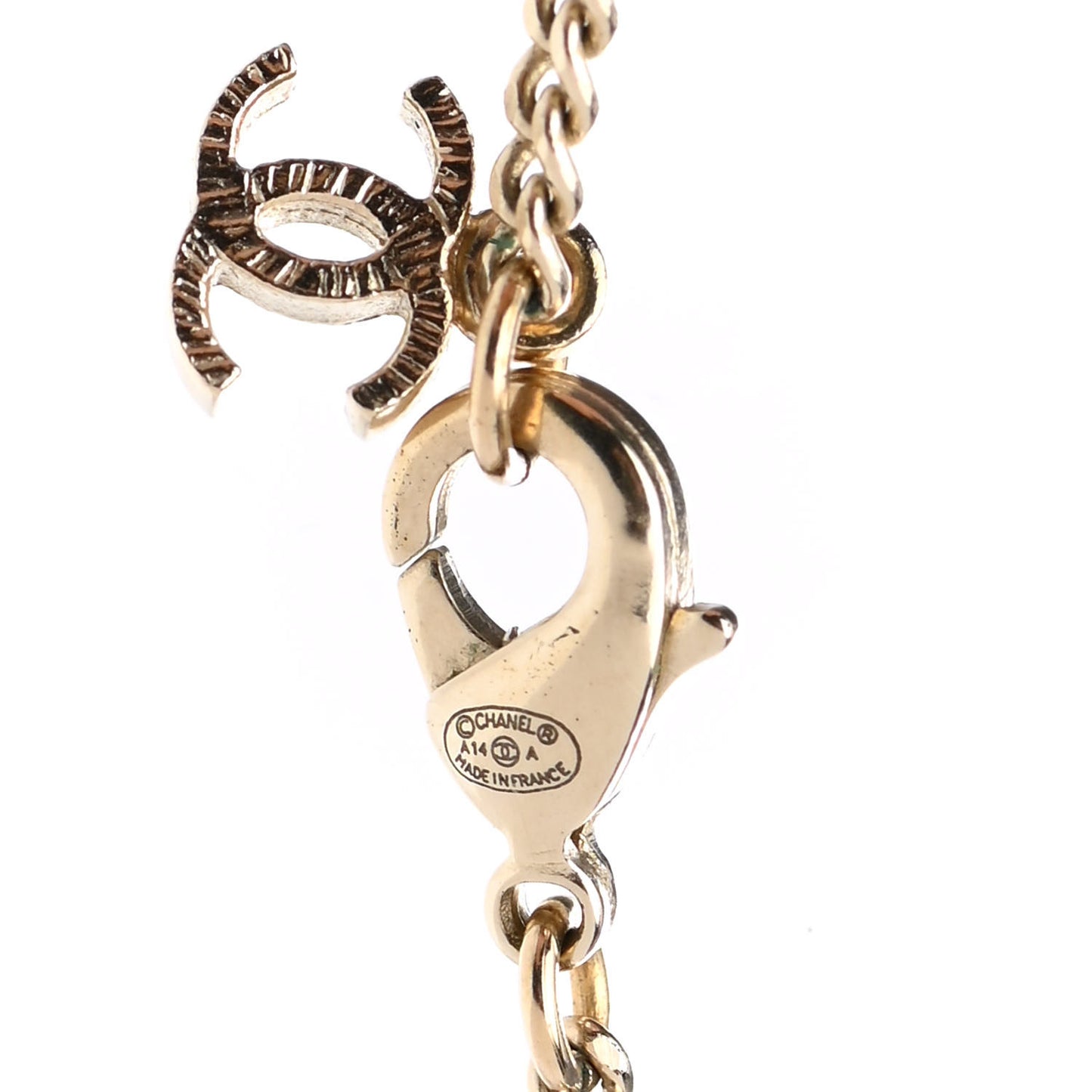 Tweed Effect CC Necklace Gold