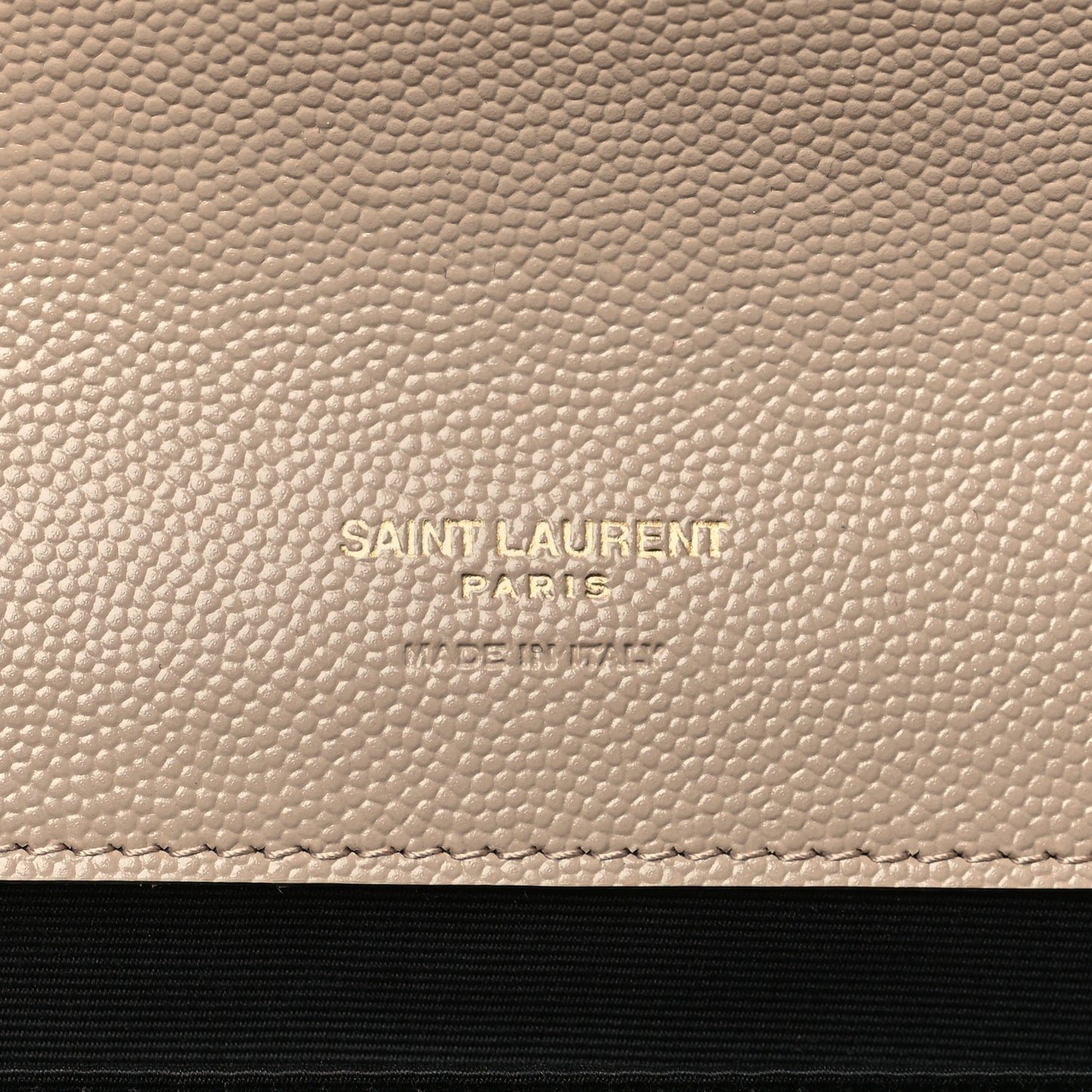 Grain De Poudre Textured Mixed Matelasse Triquilt Monogram Clutch Dark Beige