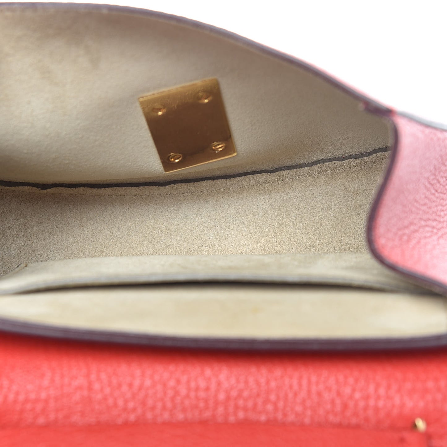 Grained Lambskin Mini Drew Shoulder Bag Plaid Red