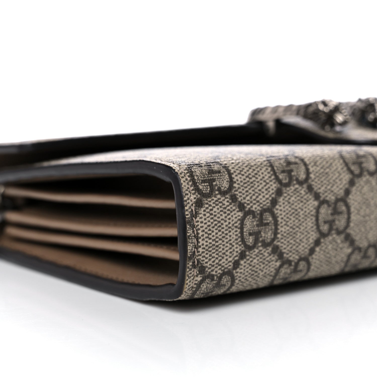 Gucci GG Supreme Monogram Mini Dionysus Chain Wallet Beige Taupe 8 of 13