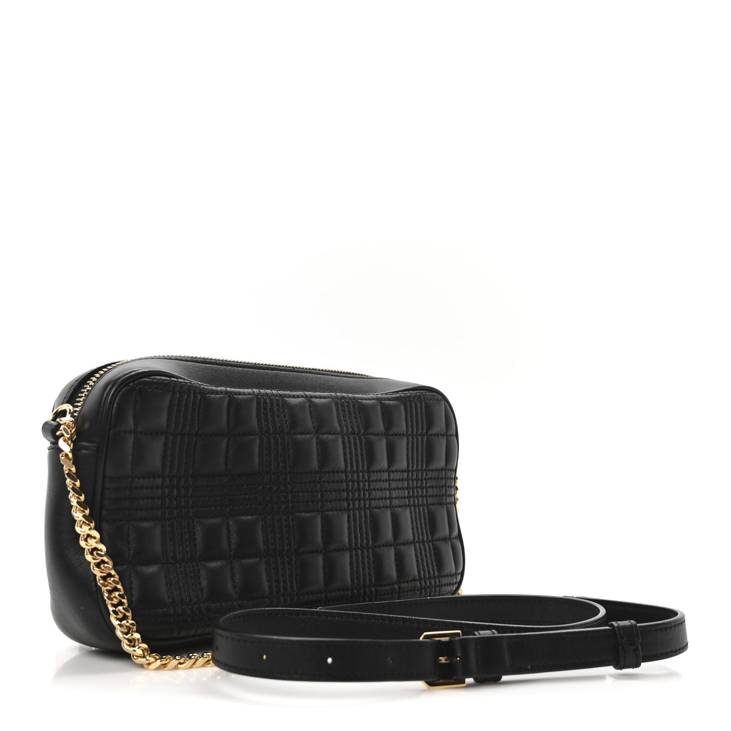 Lambskin Quilted Camera Bag Black
