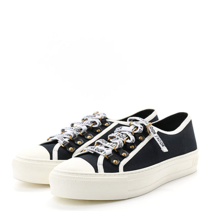 Christian Dior Canvas Oblique Walk'N'Dior Low Top Sneakers 38.5 Black 3 of 12