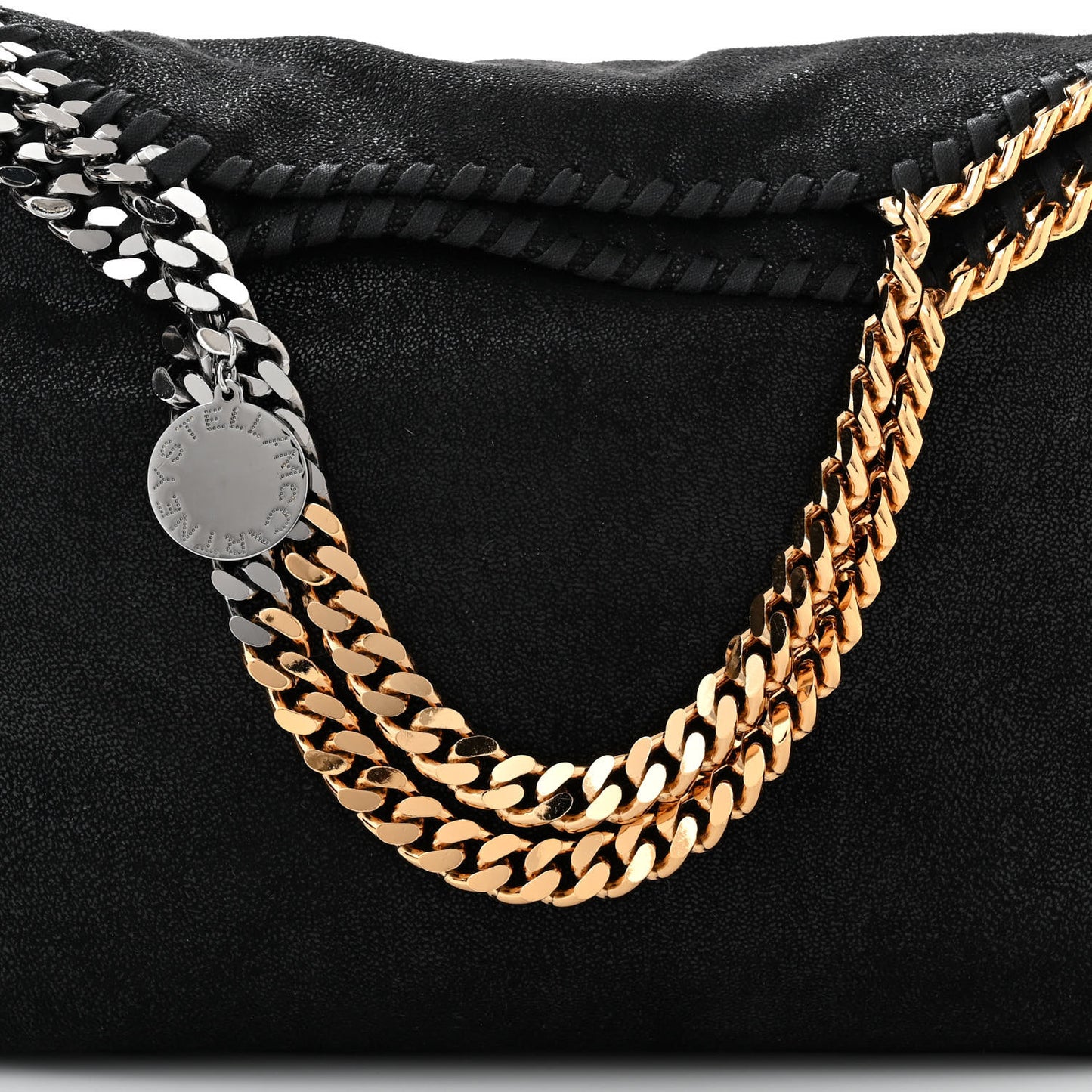 Shaggy Deer Falabella Fold Over Tote Black