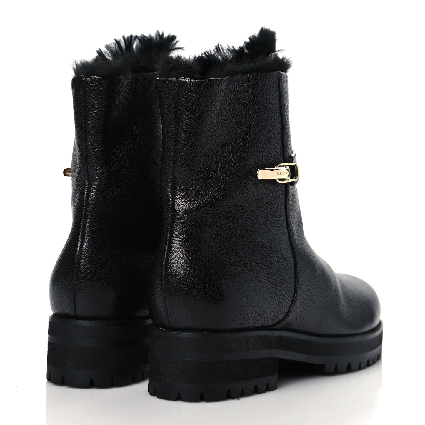 Calfskin Fur Boots 39.5 Black