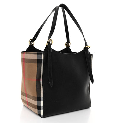 Burberry Grainy Calfskin House Check Small Canterbury Black 3 of 10