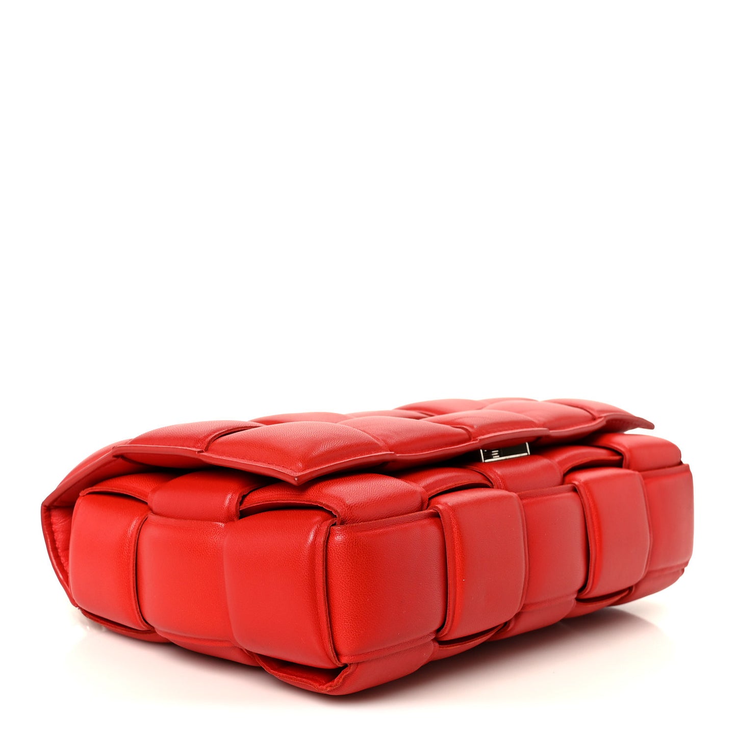 Lambskin Maxi Intreccio Padded Chain Cassette Crossbody Bag Nail Polish