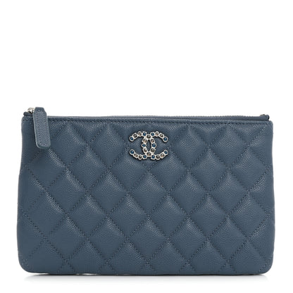 Chanel Caviar Quilted Coco Candy Small Cosmetic Case Blue 1 of 7