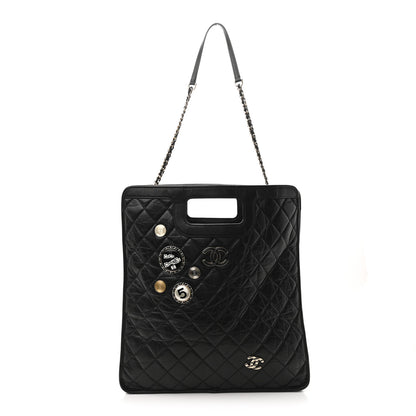 Chanel Aged Calfskin Medium Charm Shopping Bag Black 1 of 10