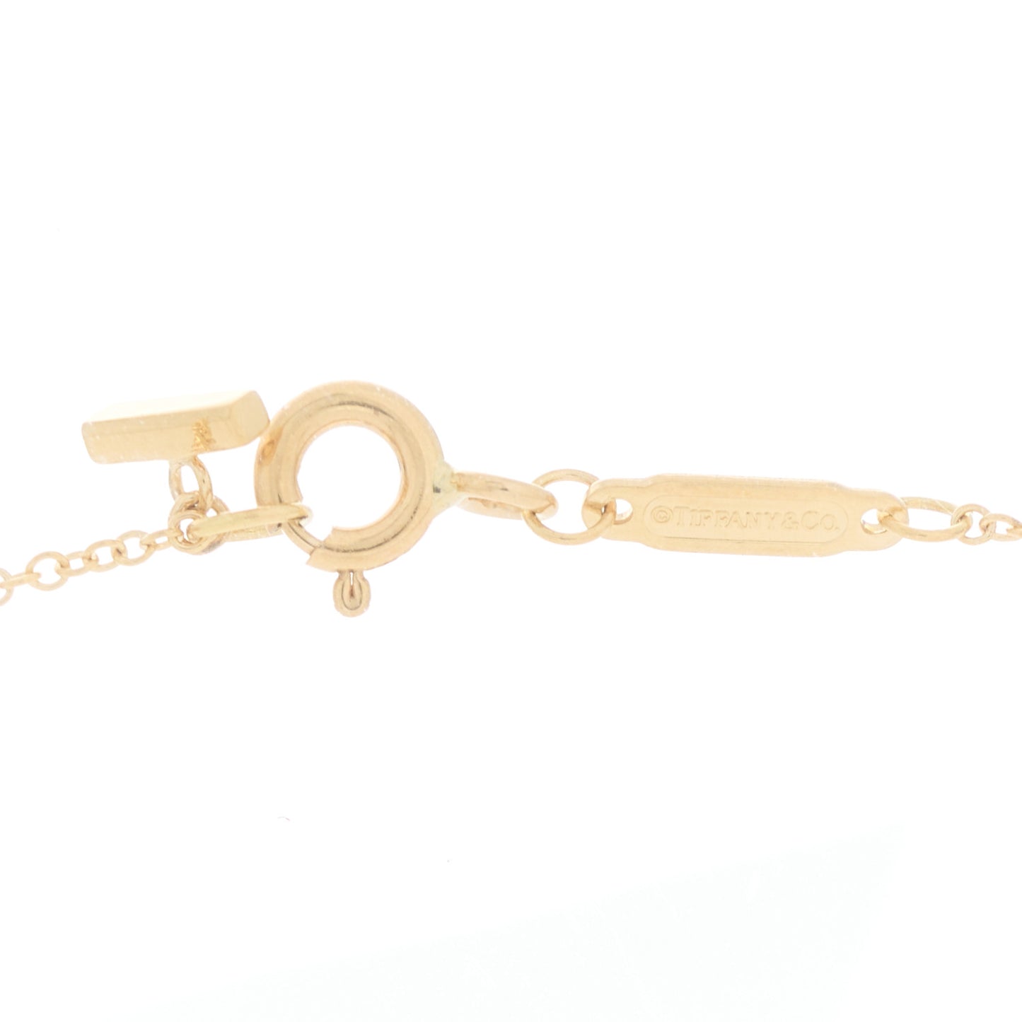 18K Yellow Gold Small T Smile Pendant Necklace