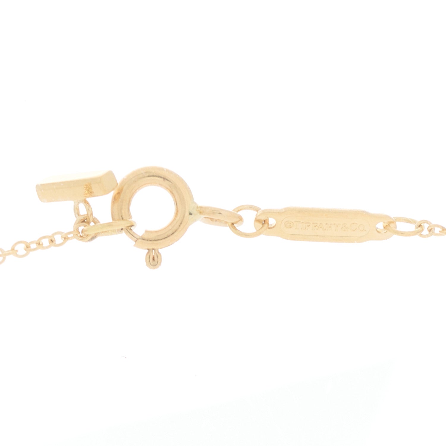 Tiffany 18K Yellow Gold Small T Smile Pendant Necklace 3 of 5