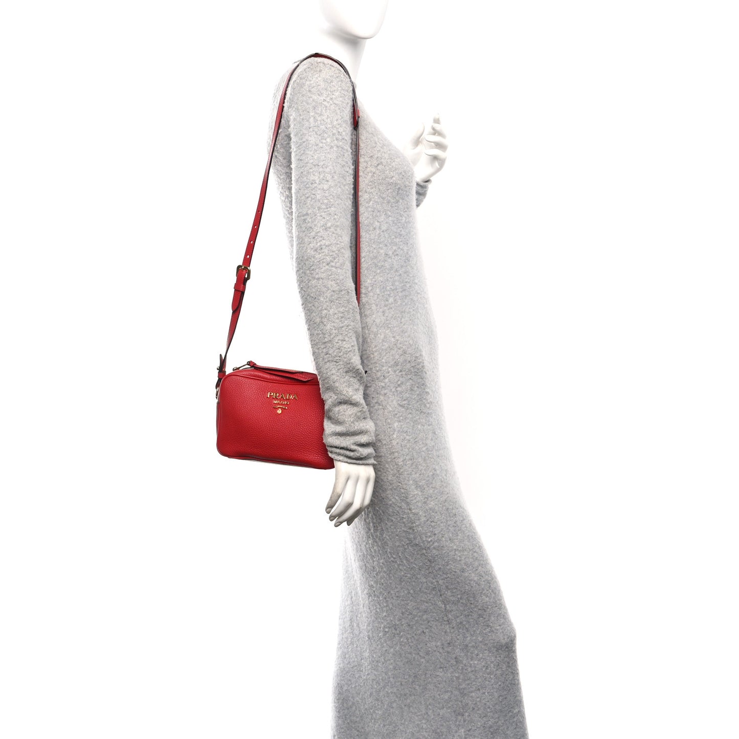 Vitello Phenix Camera Bag Rosso