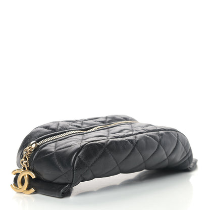 Chanel Lambskin Quilted Linked In Waist Bag Black 3 of 4