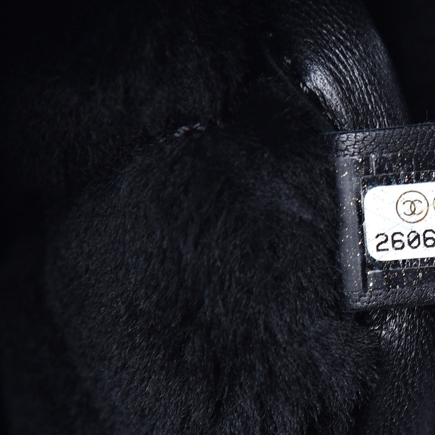 Lambskin Shearling Quilted CC Backpack Black
