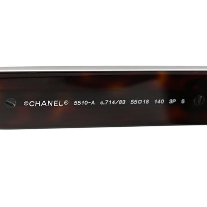 Chanel Acetate Polarized CC Butterfly Sunglasses 5510-A Dark Tortoise 5 of 8
