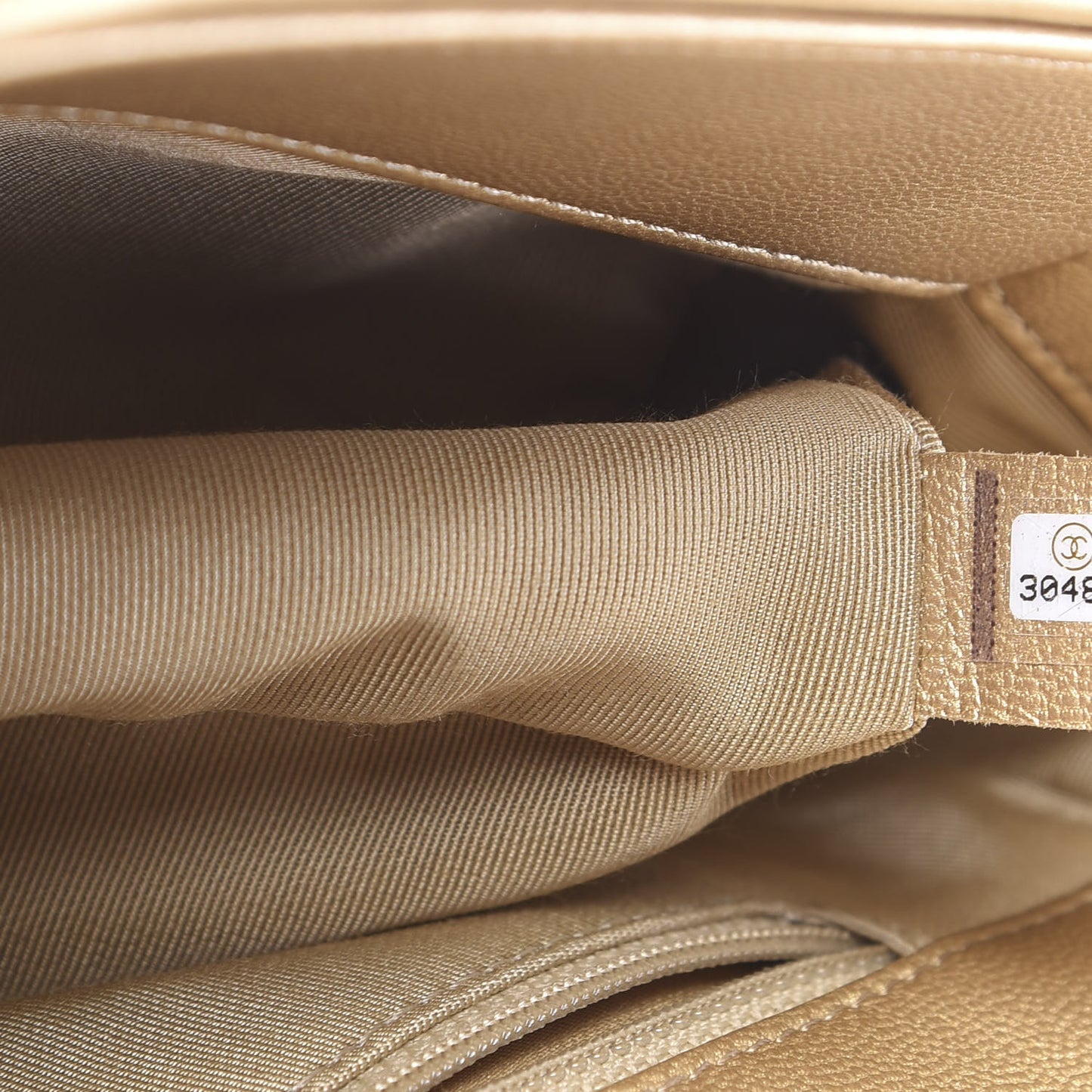 Goatskin Quilted Large 19 Flap Gold