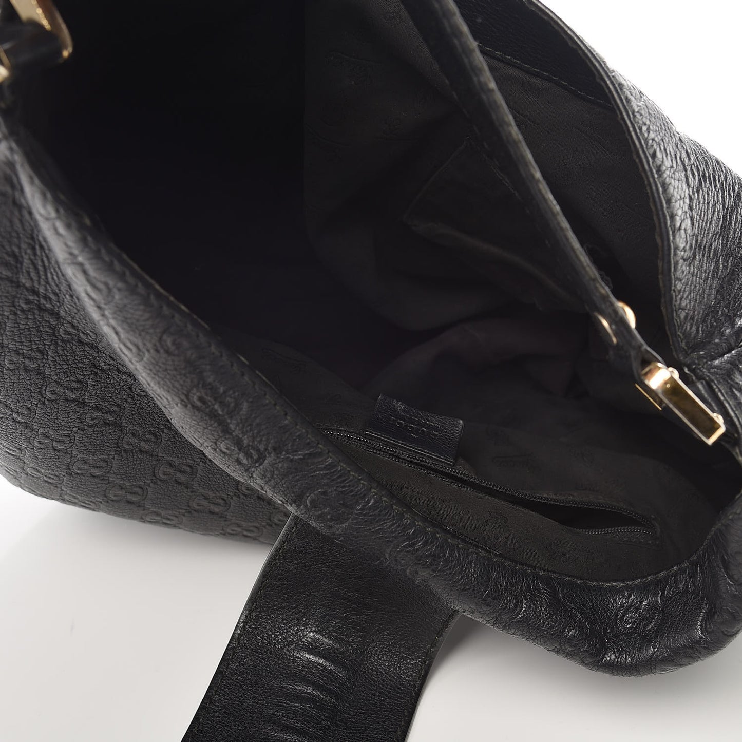 Guccissima Large New Ladies Web Hobo Black