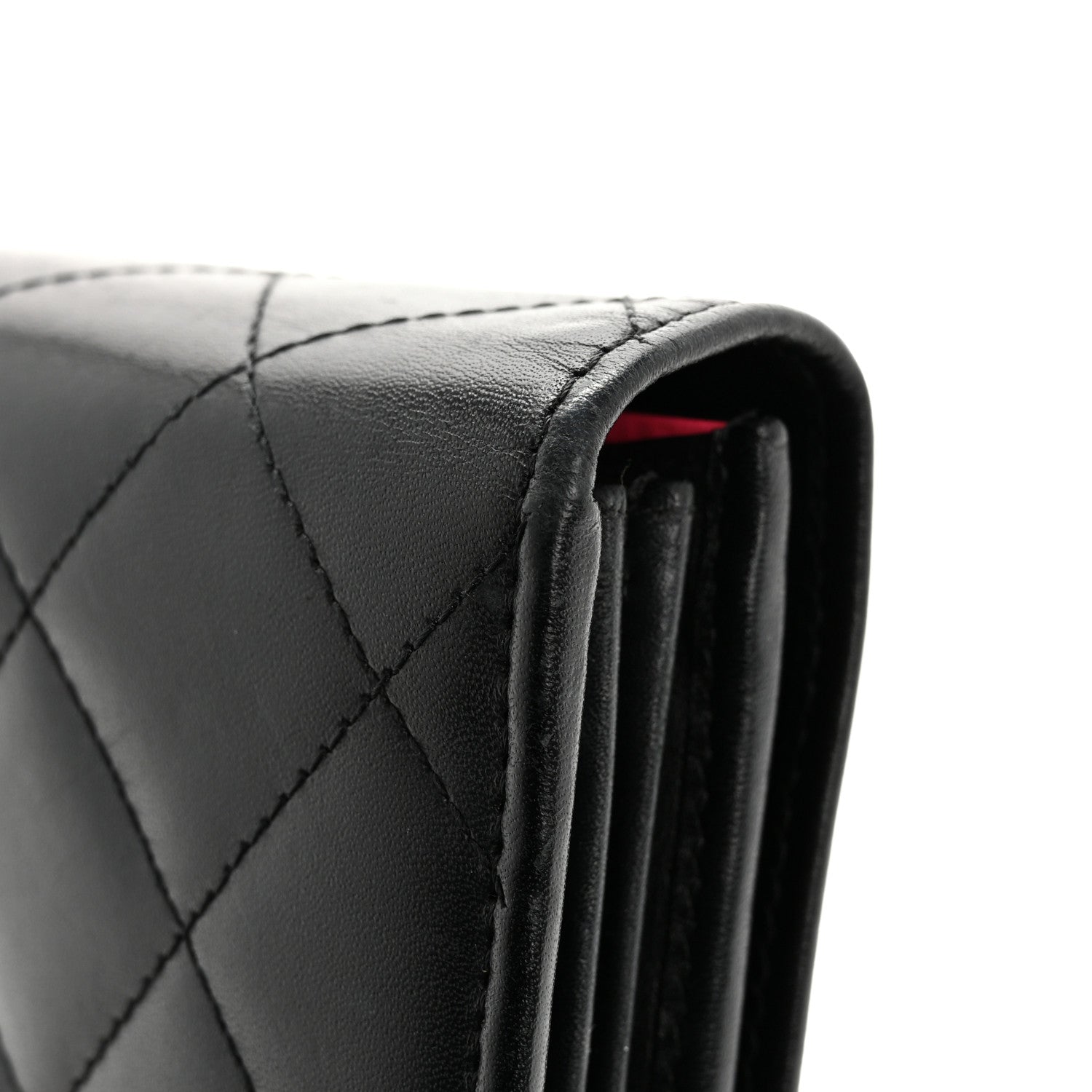 Chanel Calfskin Quilted Cambon Long Double Wallet Black 11 of 13