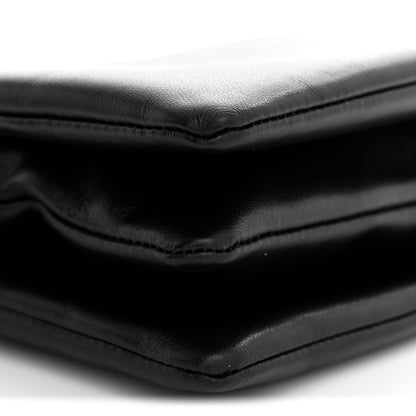 Celine Smooth Lambskin Trio Flap Crossbody Bag Black 8 of 9