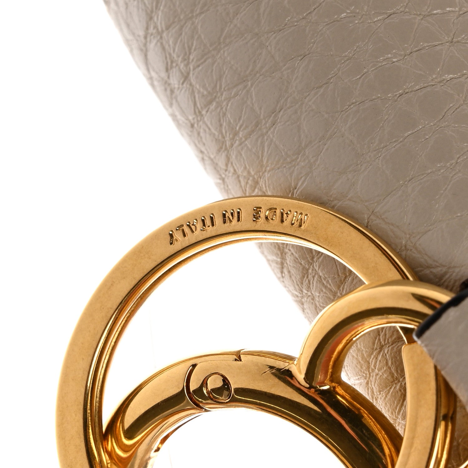 Fendi Cuoio Romano Micro Baguette Charm Latte 3 of 6
