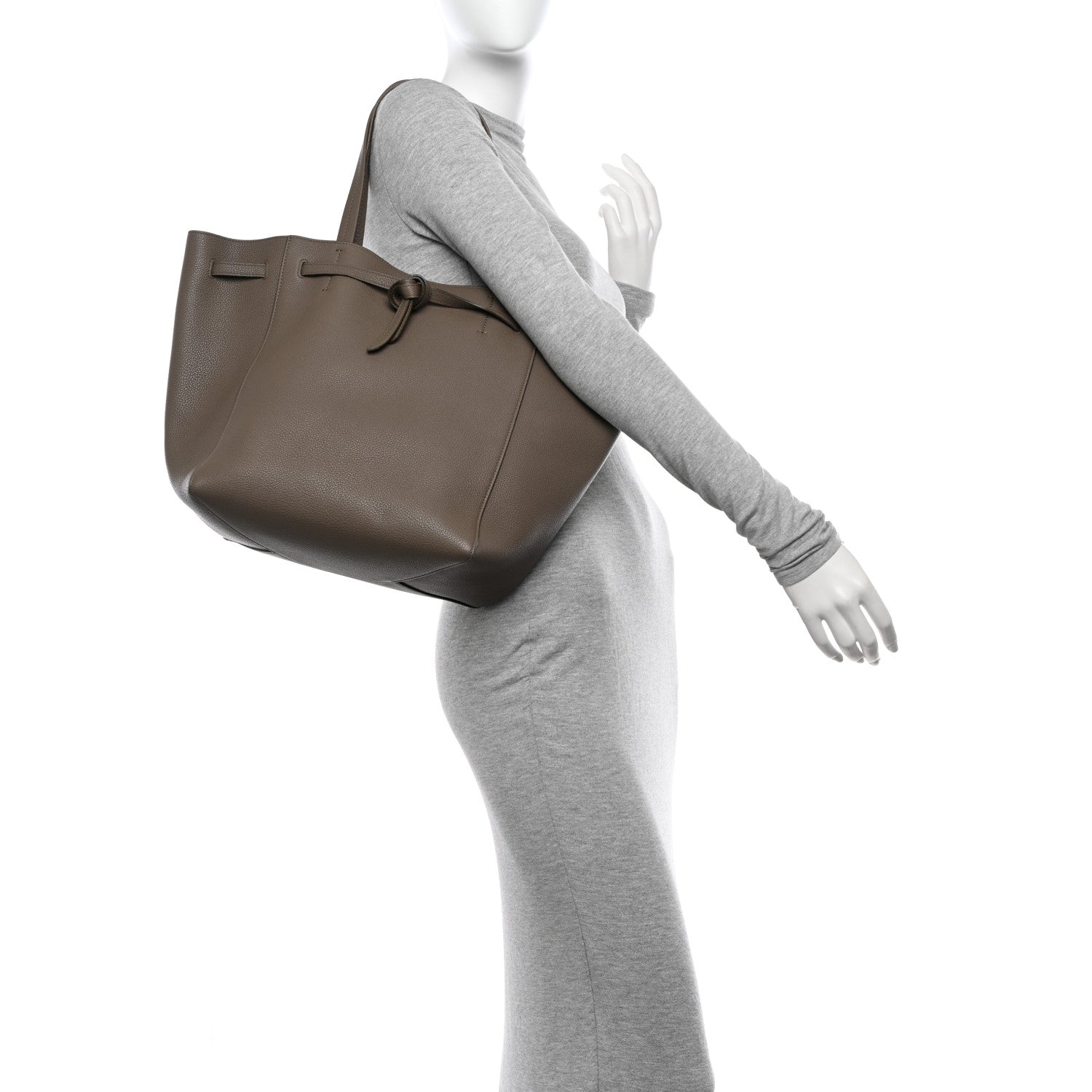 Celine Soft Grained Calfskin Medium Belt Cabas Phantom Taupe 2 of 10