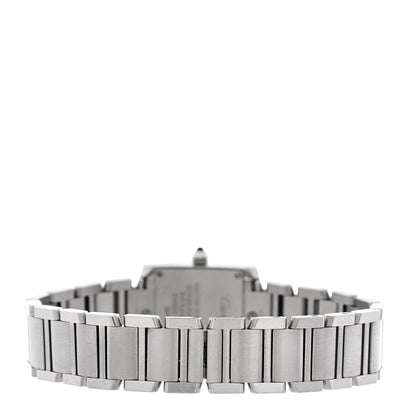Cartier Stainless Steel Diamond Bezel 20mm Tank Francaise Quartz Watch 3 of 5