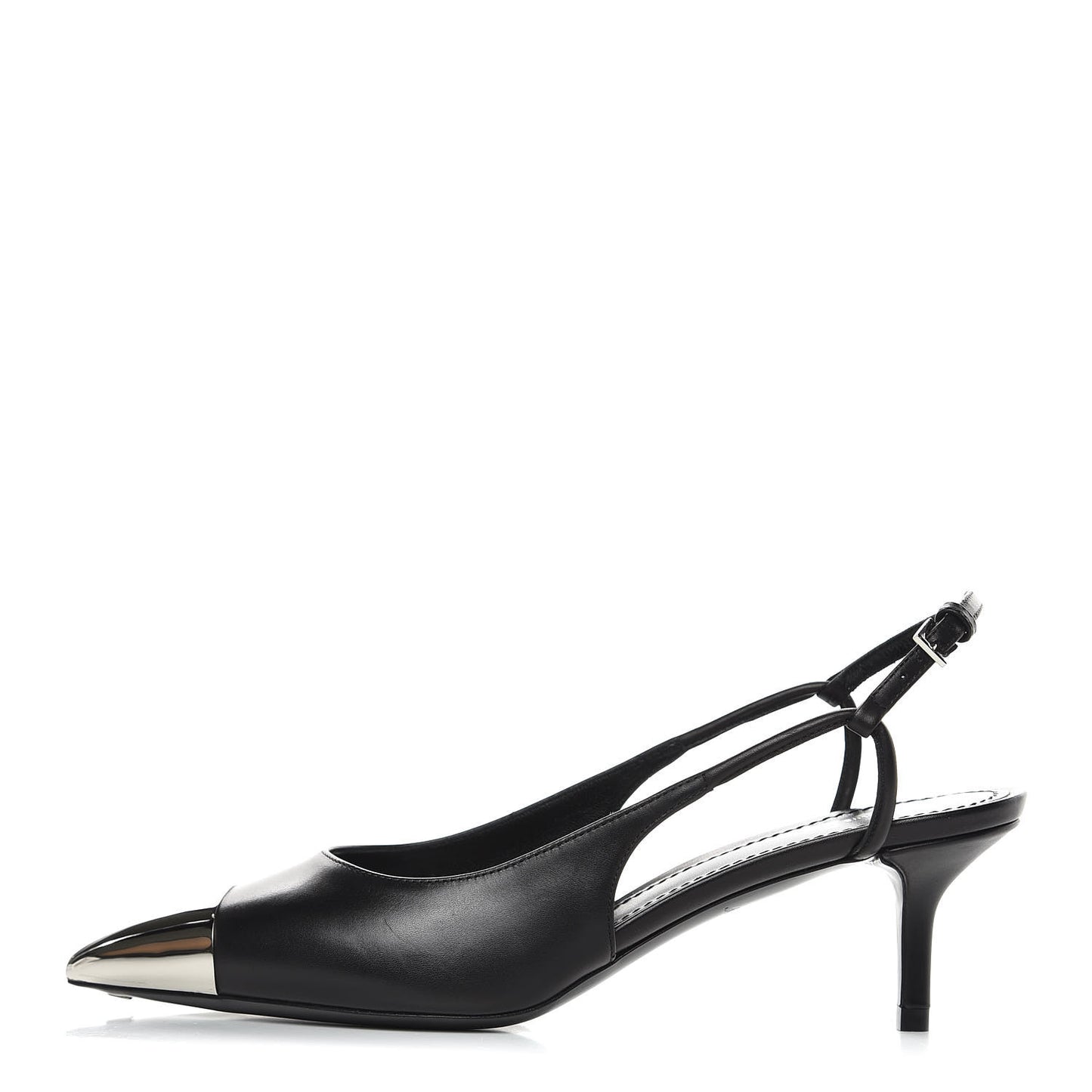 Calfskin Urban Twist Slingback Pumps 36 Black