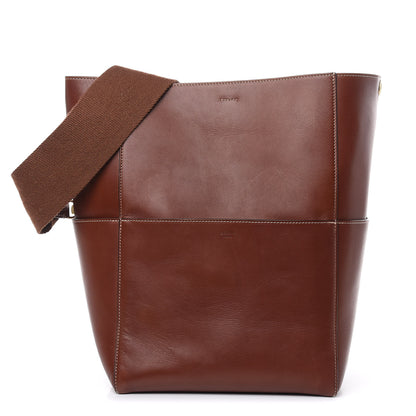 Celine Natural Calfskin Sangle Bucket Bag Dark Brown 1 of 12