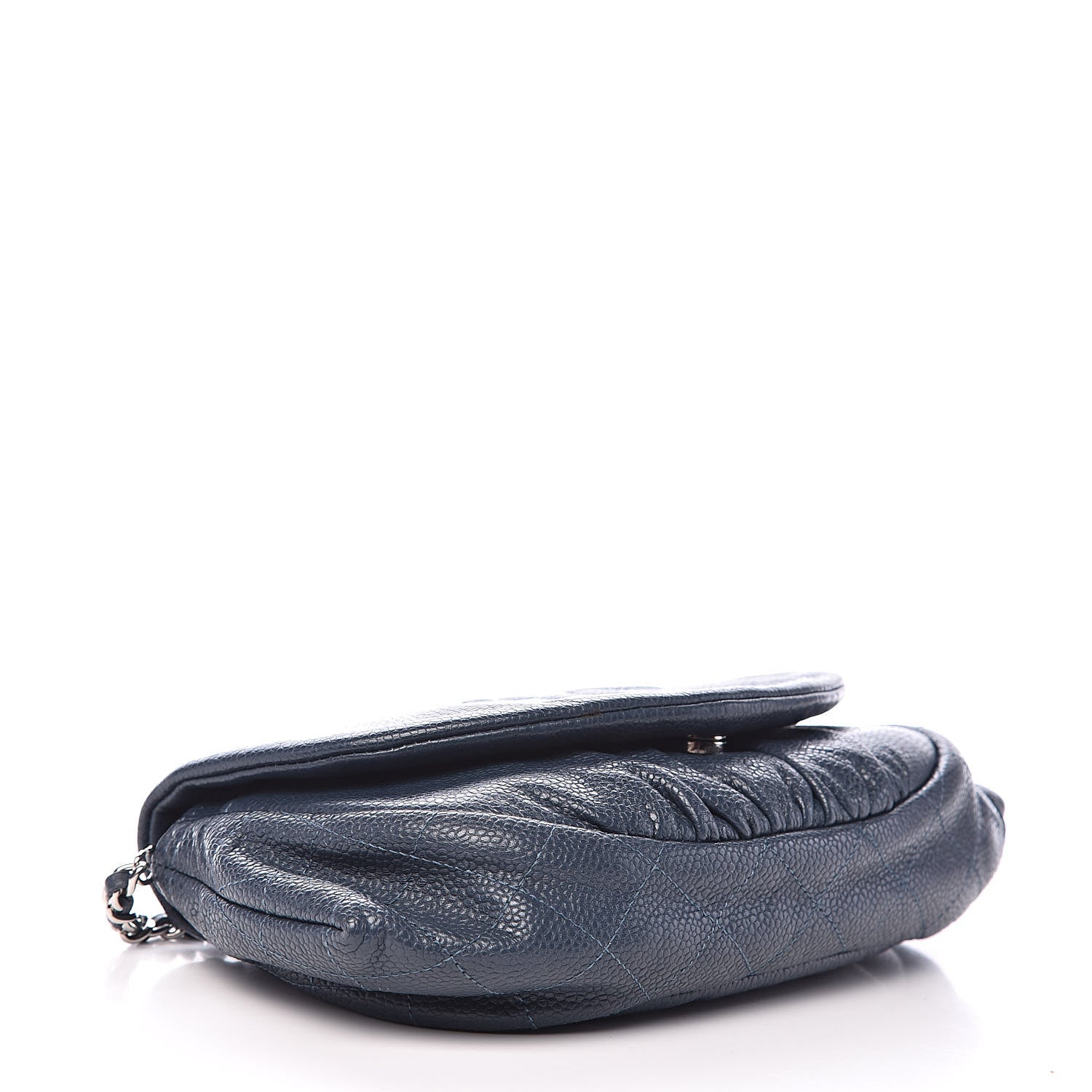 Chanel Caviar Half Moon Wallet On Chain WOC Blue 4 of 13