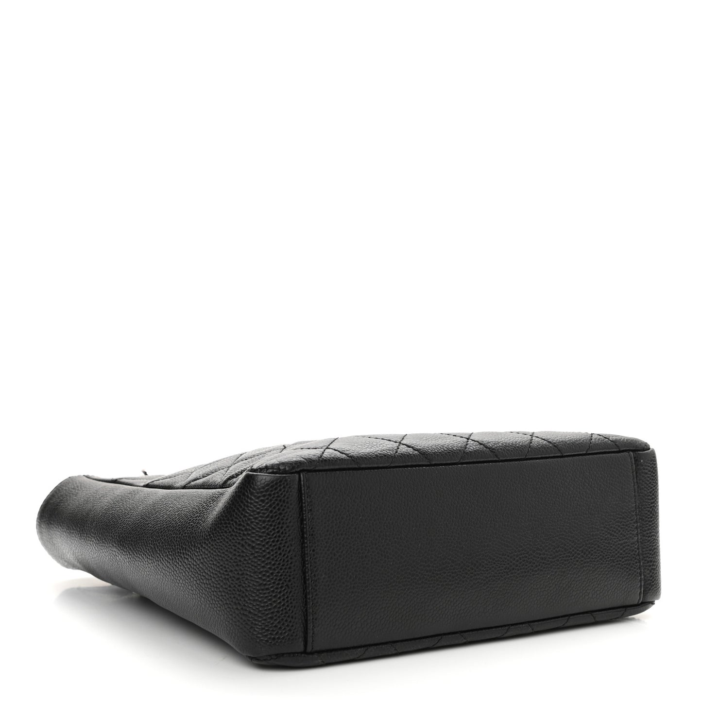 Caviar Quilted Petit Shopping Tote PST Black