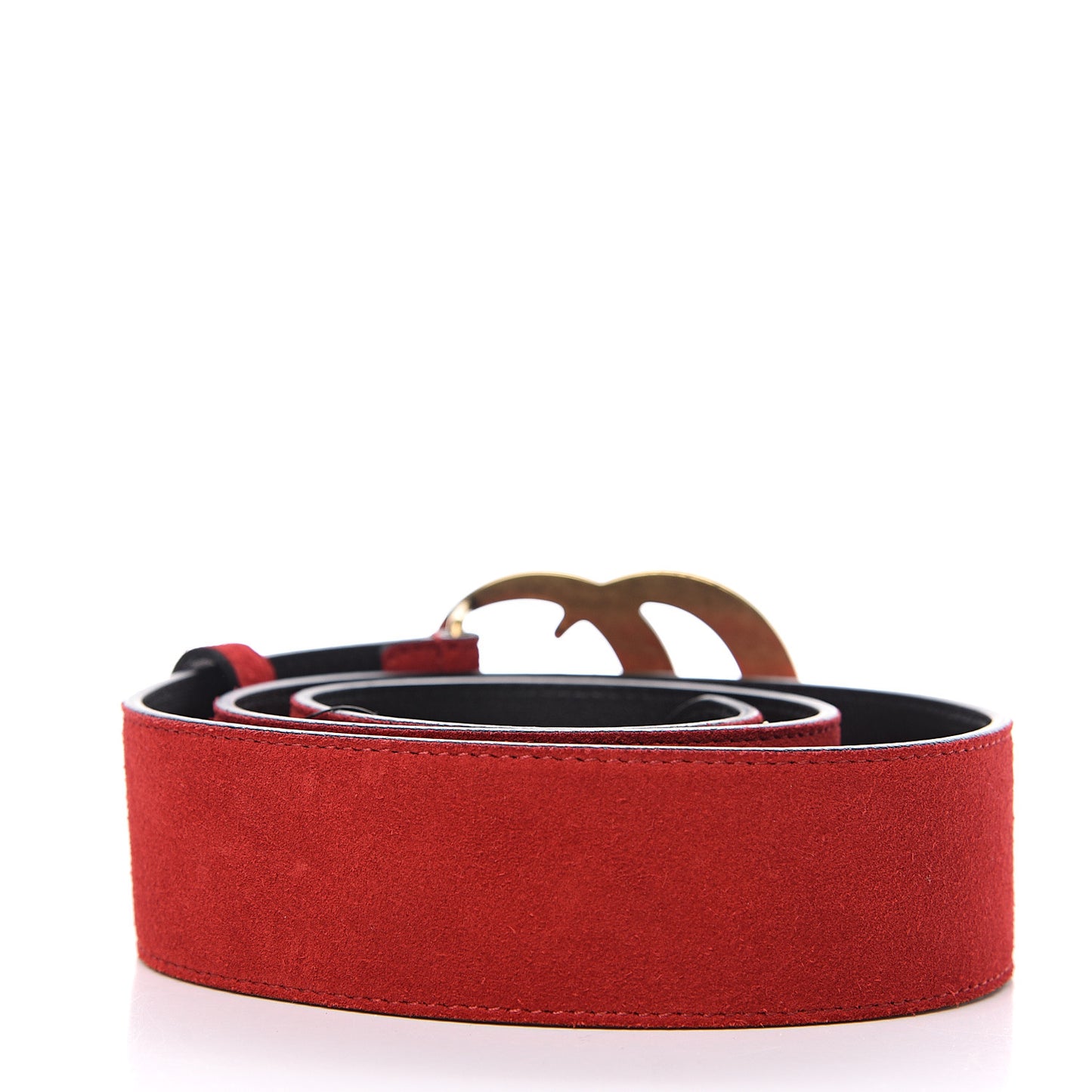 Suede Calfskin Marmont Clover Belt 85 34 Red