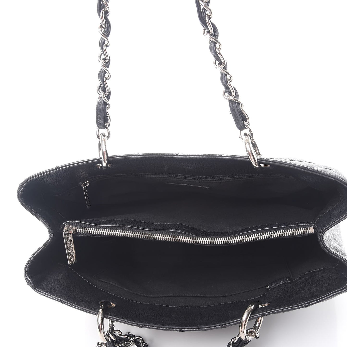Caviar Quilted Grand Shopping Tote GST Black