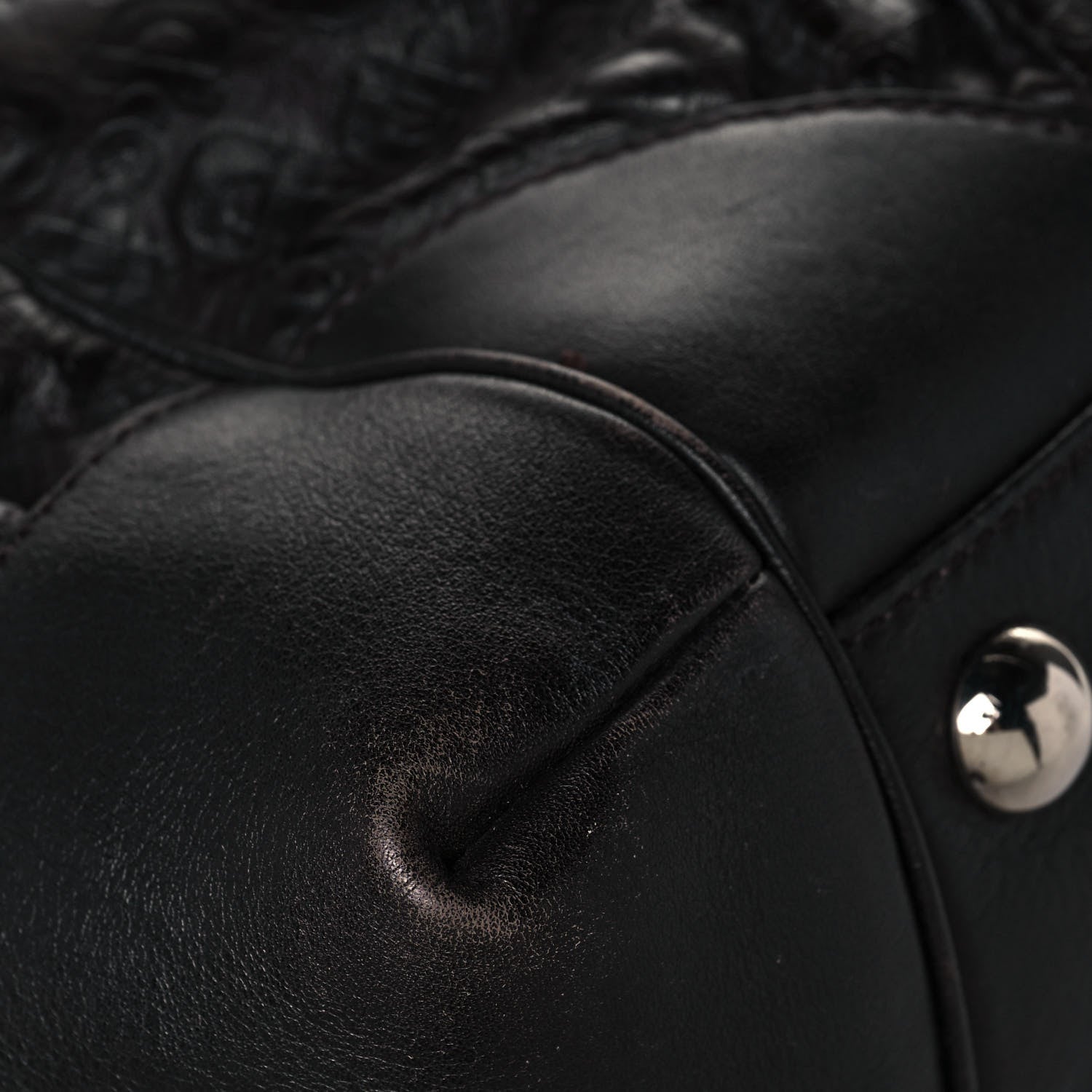 Gucci Horsebit Embossed Full Moon Tote Black 10 of 18