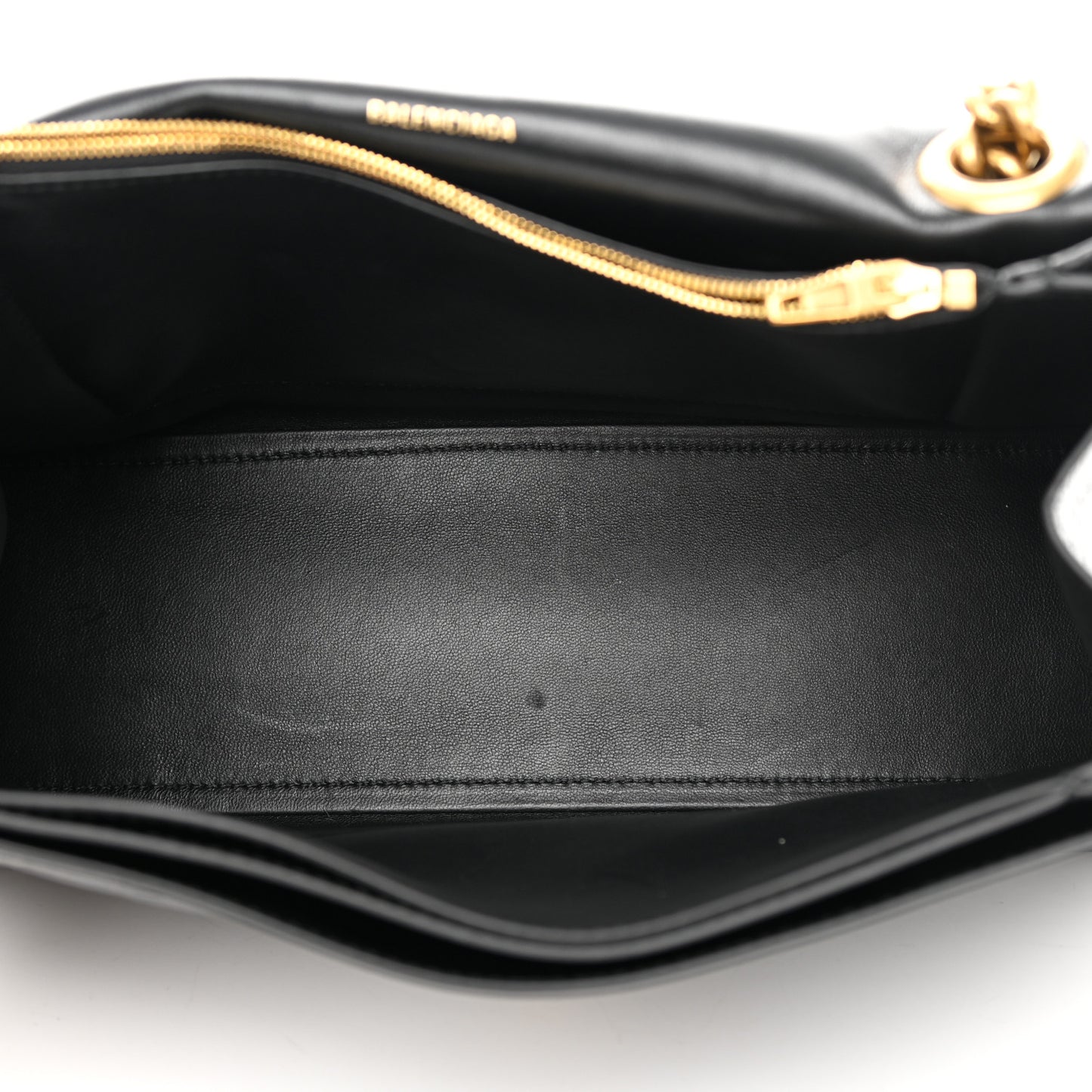 Crushed Calfskin Medium Crush Chain Bag Black