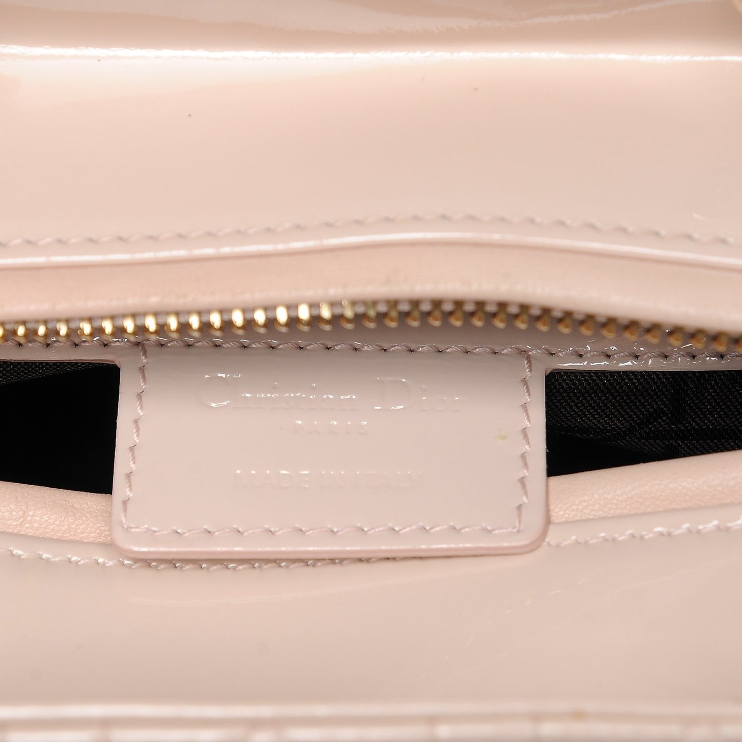 Patent Cannage Medium Lady Dior Light Pink