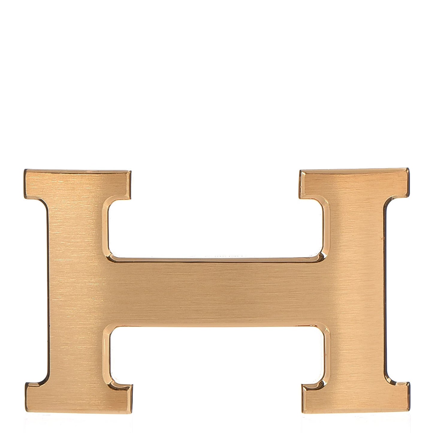 Brushed 32mm H Belt Buckle Gold