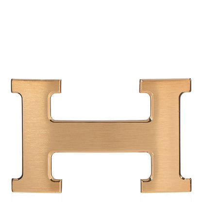 Hermes Brushed 32mm H Belt Buckle Gold 1 of 5