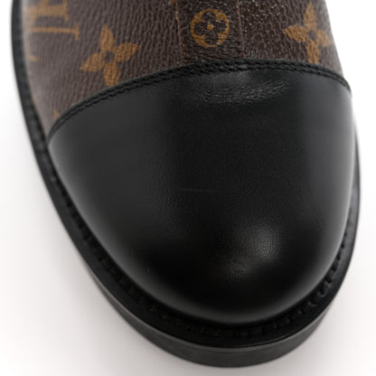 Louis Vuitton Calfskin Monogram Wonderland Flat Ranger Boots 40 Black 14 of 14