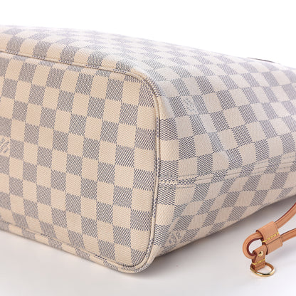 Louis Vuitton Damier Azur Neo Neverfull MM Rose Ballerine 13 of 14