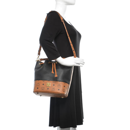 MCM Calfskin Visetos Geonautic Bucket Bag Black 2 of 8