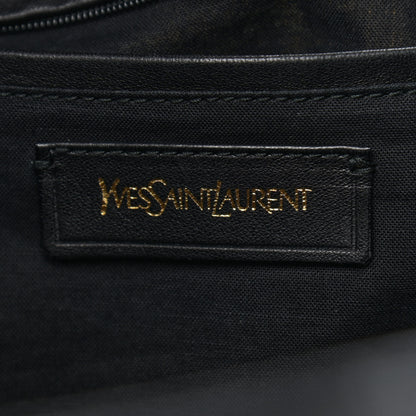 Saint Laurent Patent Leather Canvas Poppy Print Large Roady Hobo Black 6 of 9