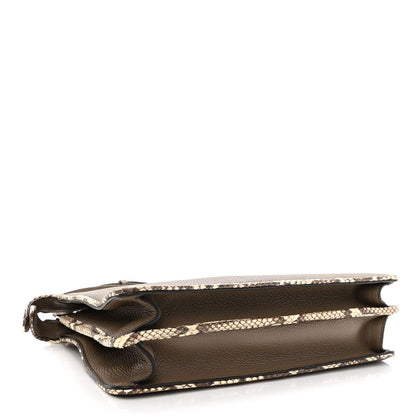 Fendi Cuoio Romano Elaphe Chamois Python Print Medium Peekaboo I SEE U Satchel Tartufo 4 of 10